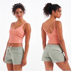 NWT Vuori Rib Crop Tank in Light Cinnamon Size XS